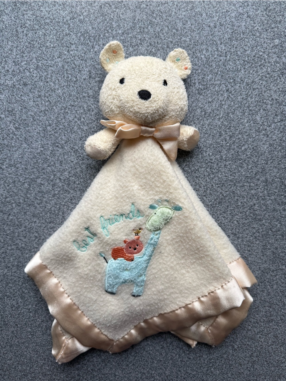 Carter's Teddy Bear Well Loved Security Blanket Taggy Lovey